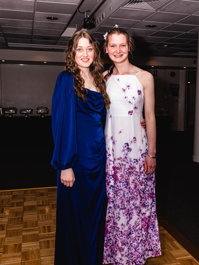 Hobart College leavers dinner 2022 Kezziah OÃ•Toole and Bryony Watts Picture: Linda Higginson