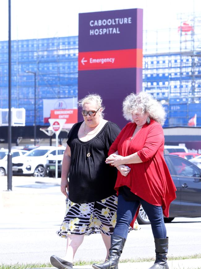 Olivia Keating with Beryl Crosby Patient Advocate, outside Caboolture Hospital, Monday 20th September 2021 – Photo Steve Pohlner