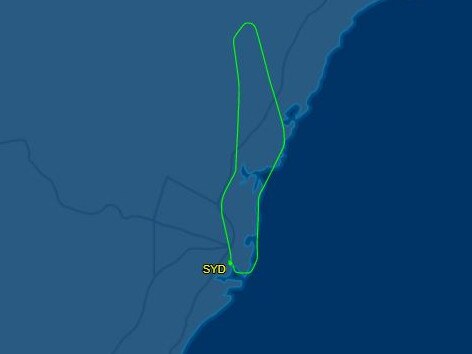 The Qantas plane had to return to Sydney after takeoff. Picture: Flight Aware