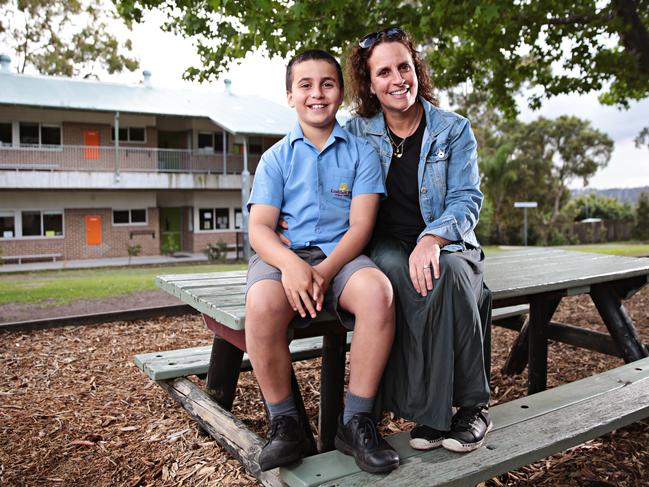 Lindfield East Public School’s Parents &amp; Citizens Association President Tracey Rath with son Jeremy, 11. Picture: Adam Yip