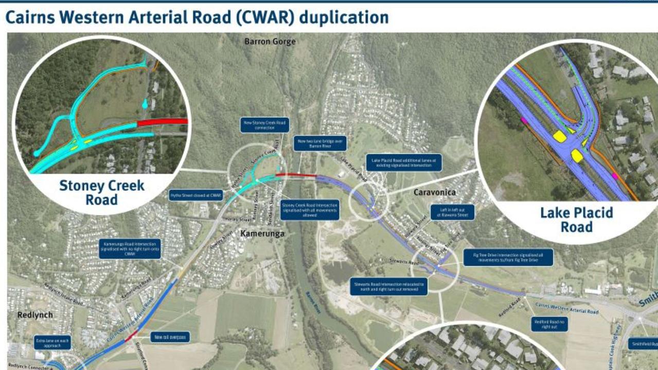 Plans for the Cairns Western Arterial Road duplication.