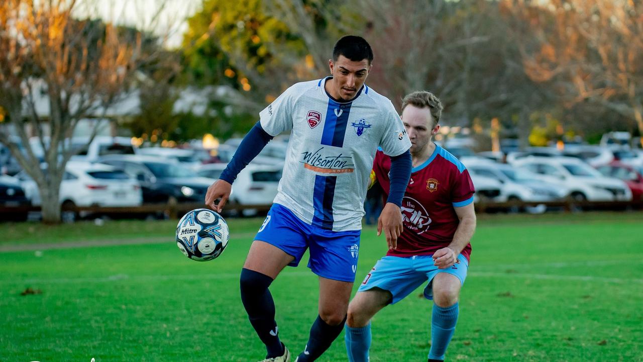 Ameer Sulaiman takes control of the ball for Rockville Rovers. Picture: DSL Photography