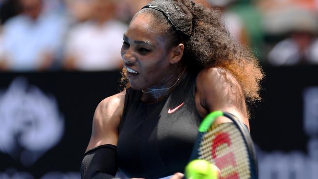 Despite a small scare, Serena Williams made light work of Belinda Bencic. Picture: AAP
