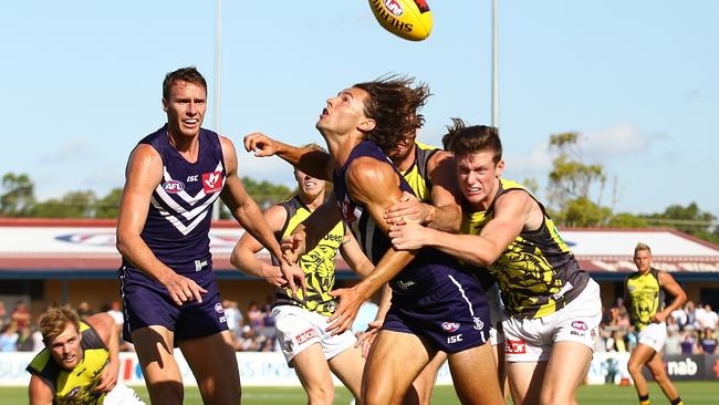 Richmond and Fremantle clash in Mandurah in last year’s pre-season comp.