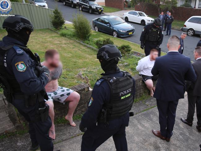 The Westman twins after their arrest for their alleged involvement in a major party drug syndicate. Picture: NSW Police