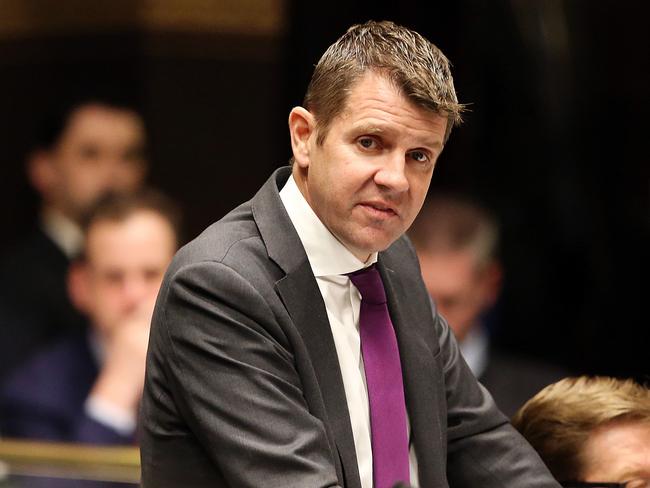 Rebel MPs crossed the floor over Premier Mike Baird ‘s greyhound ban / Picture: Craig Greenhill