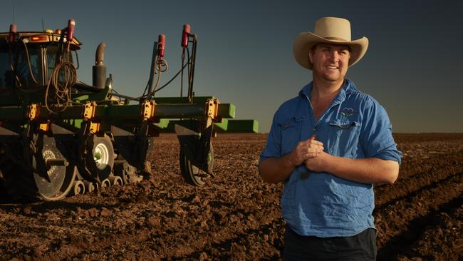 Home duties: Sam Coulton on Morella, at Boggabilla, NSW, the home property of his family’s mixed enterprise of cotton, cereal crops and Angus cattle spread across farms in Queensland and northern NSW.