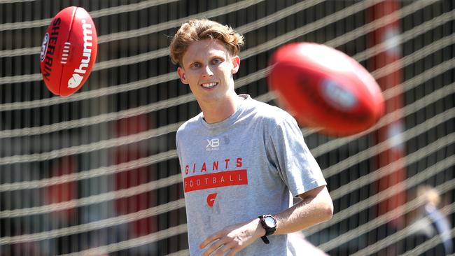 Lachie Whitfield does light work at GWS training. Picture: Phil Hillyard