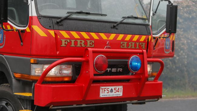 Tasmania Fire Service medium tanker. Picture: PATRICK GEE