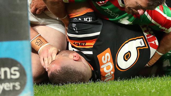 No one can argue Burgess shouldn’t have been sent off for this. Image: Phil Hillyard