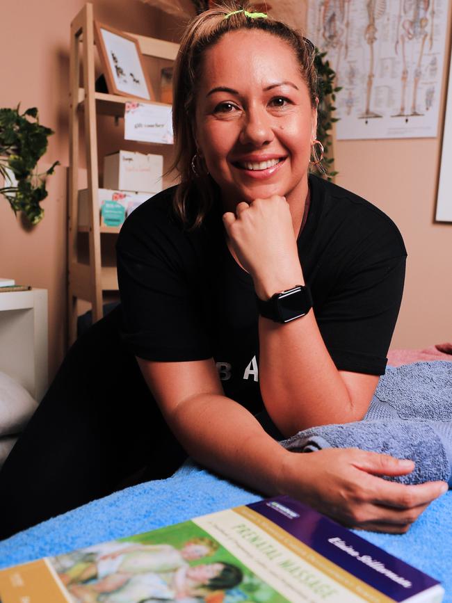 Jade Afu says she was shocked to be crowned the Gold Coast’s best massage therapist. Picture: Scott Powick.