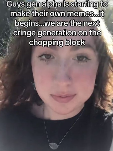 Gen Z believe they are next on the ‘cringe generation chopping block’. Picture: @thehannahmichelle/TikTok