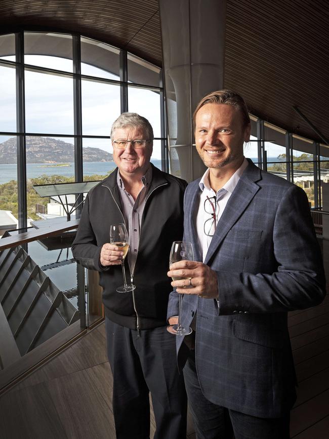 Federal Group managing director Greg Farrell and tourism general manager Matt Casey. Picture: Chris Kidd