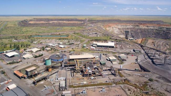 An aerial photograph overlooking Ernest Henry mine and plant, 38km northeast of Cloncurry.