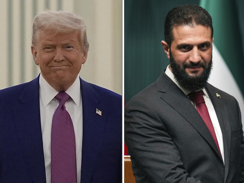 US President Donald Trump and Syria's President Ahmad al-Sharaa.
