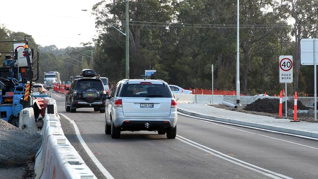 There was an alarming number of motorists speeding through roadworks on Enterprise Drive, Chittaway Bay, on Tuesday afternoon. Picture: Mark Scott