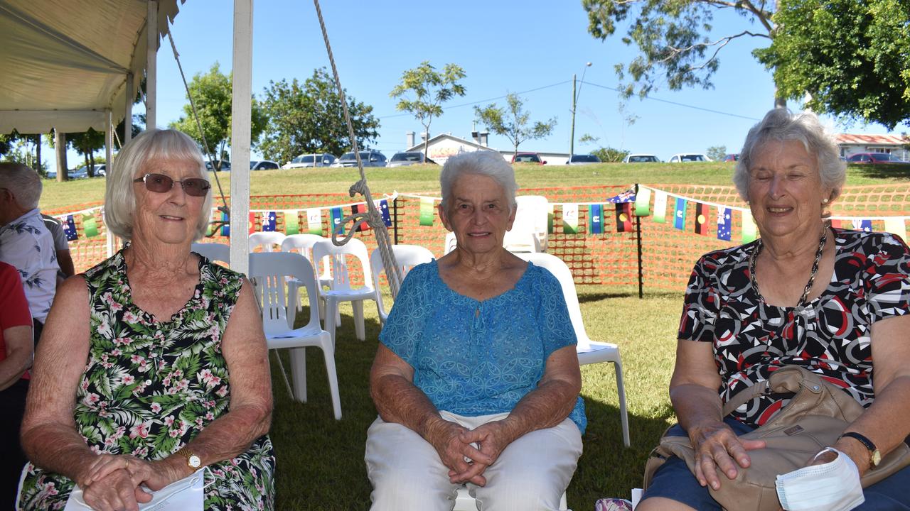 Shirley Wells, Barbara Murray and Carolyn Graham at the Australia Day ceremony in Kygole.