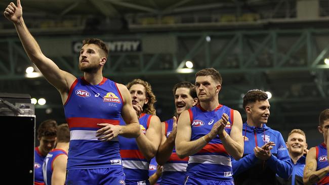 It’s all good for Marcus Bontempelli and the Western Bulldogs. Picture: Robert Cianflone/Getty Images