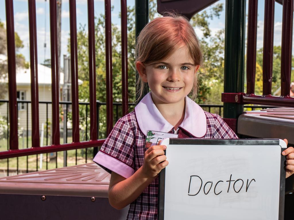 St Mary's Catholic College 2021 Prep student Ellie Fiedler. Picture: Dominic Elsome