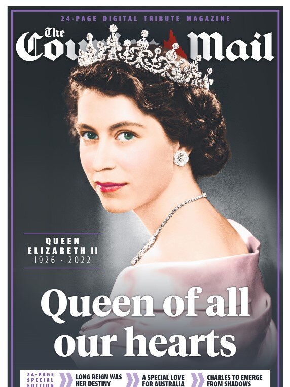 The front page of the special edition of The Courier-Mail.