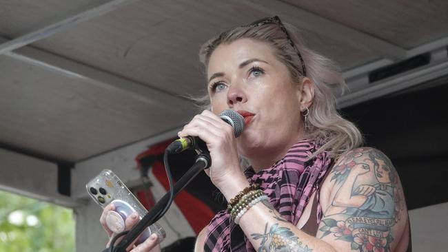 Clementine Ford at a pro-Palestine event in Melbourne in January. Picture: Valeriu Campan/ NCA NewsWire