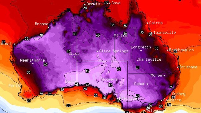 Either (or both) of Thursday and Saturday could be Australia's hottest single day ever. Picture: BSCH