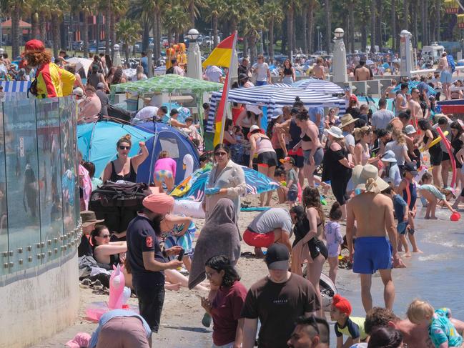 Geelong's waterfront is the place to be for Melbourne Cup with large crowds setting up on Eastern BeachPicture: Mark Wilson