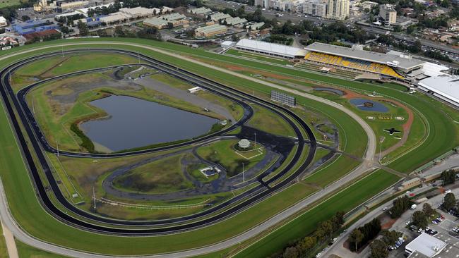 Rosehill Gardens Racecourse, Rosehill, on the eastern edge of Parramatta.