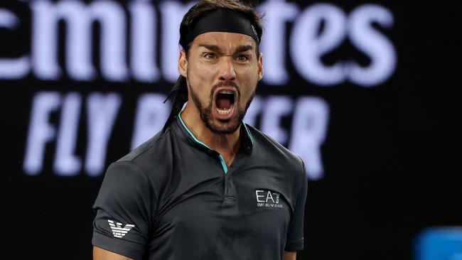 Fabio Fognini played at an outstanding level against Alex de Minaur. Picture: Michael Klein