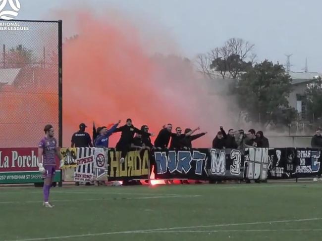 Several Melbourne Victory fans have been sanctioned by Football Australia after alleged incidents at a match in Shepparton.
