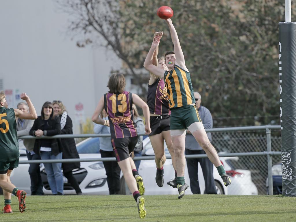 Hutchins 2nd XVIII versus St Patricks in the Sports Association of Independent Schools Australian Rules grand final. Picture. PATRICK GEE