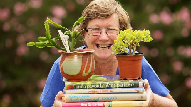 Volunteer Dianne Millington helps to prepare for the Learning in the Hills book and plant sale at Baulkham Hills. PHOTO: Justin Sanson