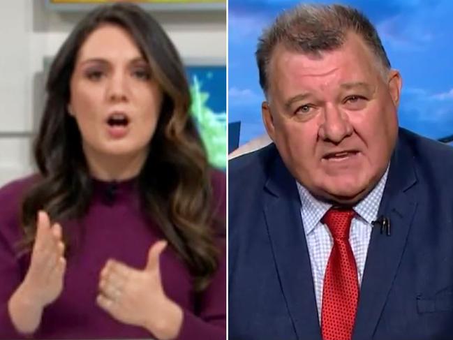 Meteorologist Laura Tobin and Liberal MP Craig Kelly.