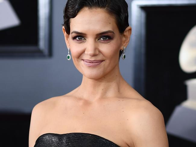 Katie Holmes arrives for the 60th Grammy Awards. Picture: AFP