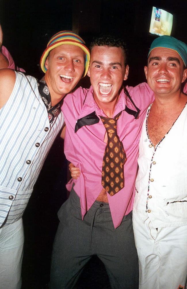 Adam Lees, Ben Berry and Noel Byrne at Cocktails and Dreams, 2000.