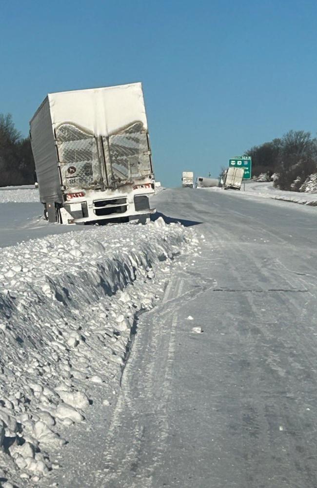 People in Missouri were urged to stay off the roads on Monday. Picture: Missouri State Highway Patrol