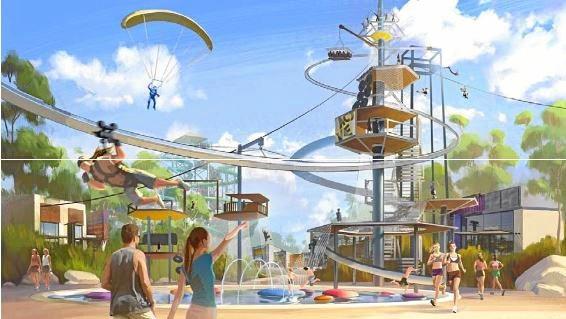 Earthworks are tipped to begin on the Actventure water park on Steve Irwin Way at Glenview. Picture: Contributed