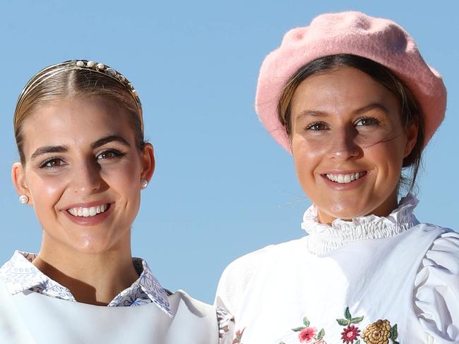 12.3.2018.Adelaide Cup day at Morphettville, Adelaide.Tori Rowe and Eliza Todman.   PIC: TAIT SCHMAAL.