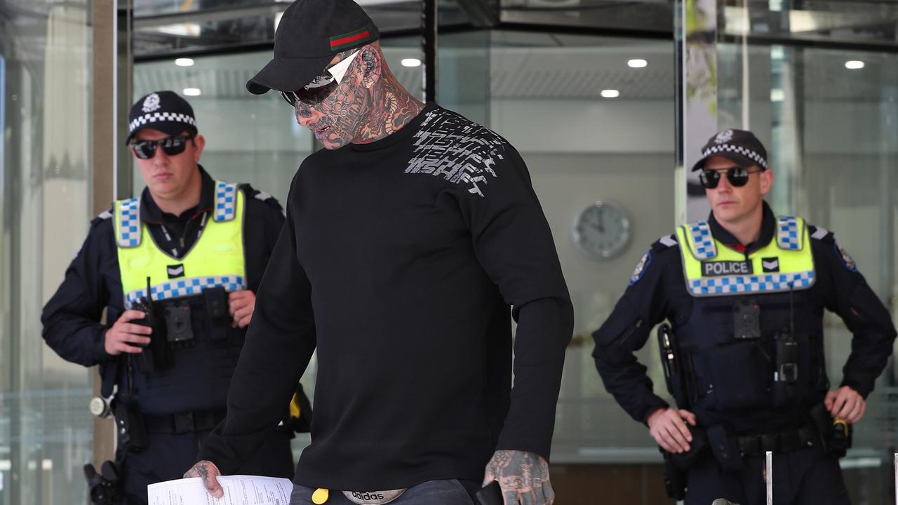 Police kept guard at court for Dayne Brajkovich’s appearance. Picture: The West Australian/Daniel Wilkins