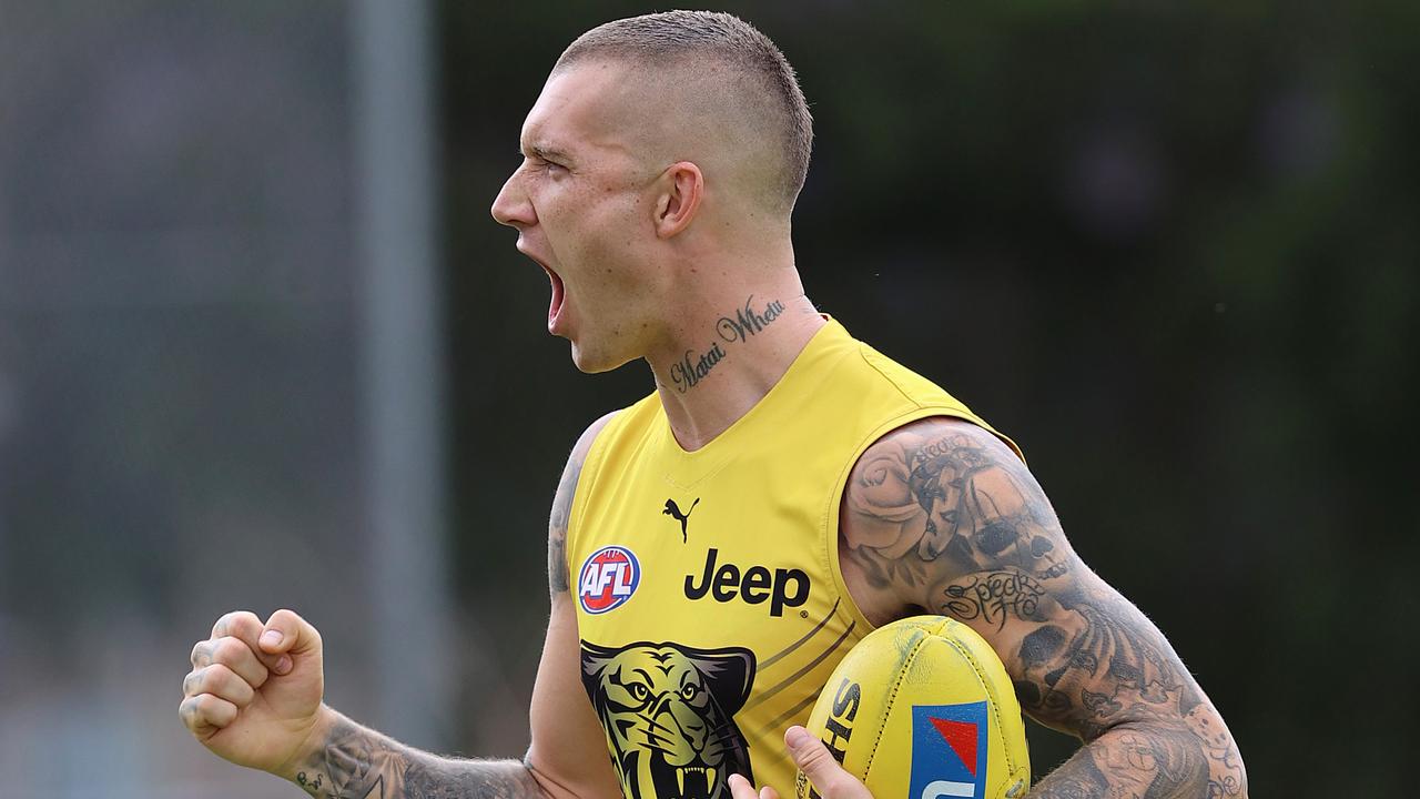 Dustin Martin is often a slow starter in KFC SuperCoach but he’s still a likely top-six forward. Picture: Michael Klein