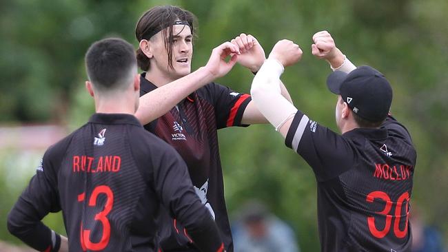 Cam McClure has 13 wickets for Essendon this season. Picture: Hamish Blair