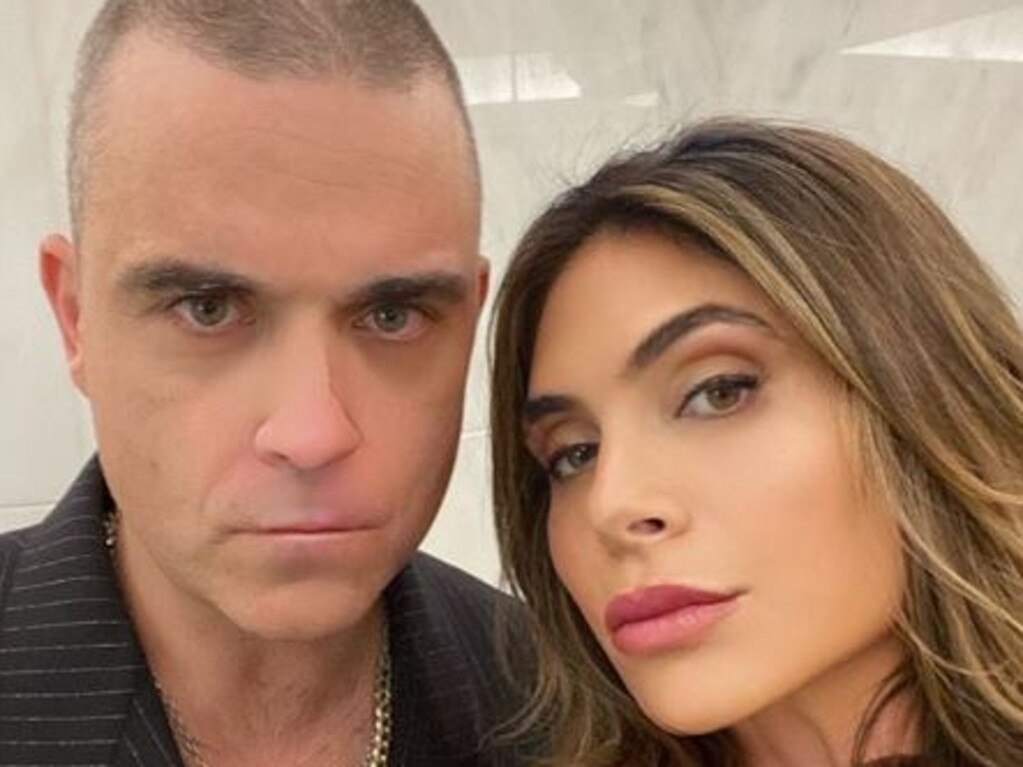 Robbie Williams and wife Ayda Field. Picture: Instagram