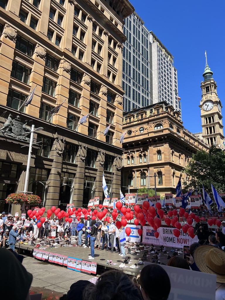 The protest began in Martin Place. Picture: Tamaryn McGregor