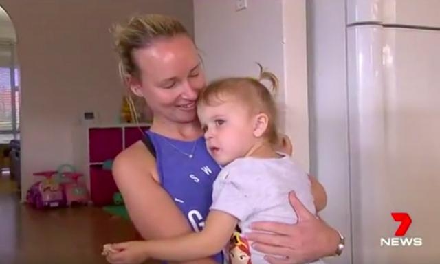 Kara, pictured with daughter Berry, is used to being the household spider killer. Source: Yahoo 7