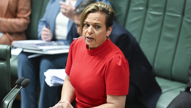 Communications Minister Michelle Rowland in question time. Picture: Martin Ollman/NewsWire