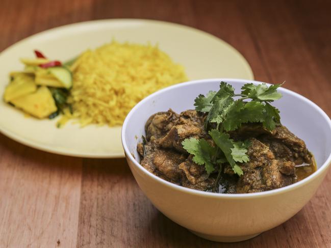 Sashi Cheliah’s pepper chicken curry. Picture: Wayne Taylor