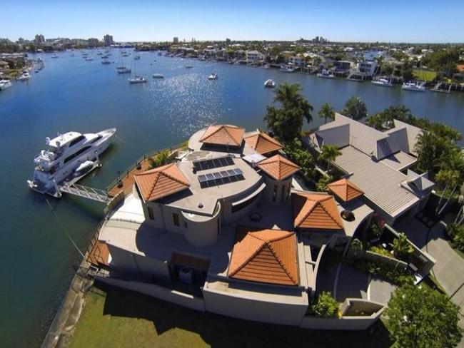 A waterfront mansion seized as proceeds of crime.