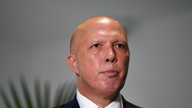 Minister for Home Affairs Peter Dutton says ransomware is an increasing threat. Picture: NCA NewsWire / Dan Peled