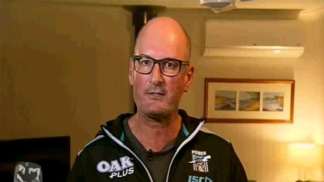 David Koch appears on The Footy Show. Picture: Channel 9