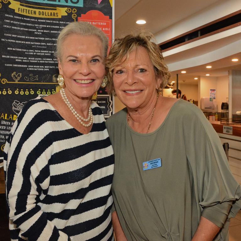 Sandra Kuppe and Karen Bretagne at Members Day at Southport Yacht Club, Main Beach. Picture: Regina King.